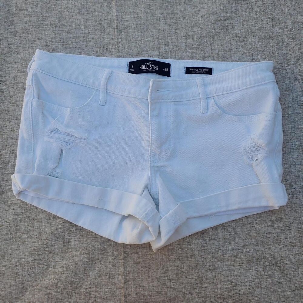Hollister-co Women's White Shorts